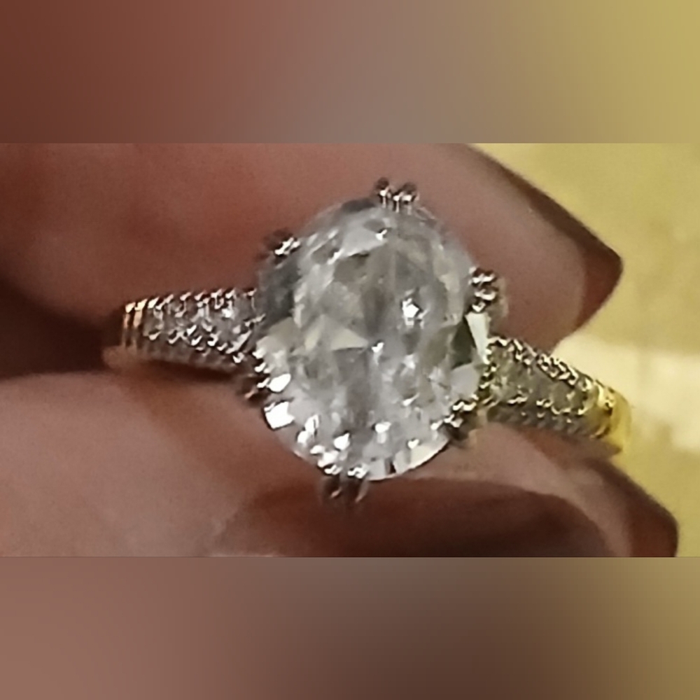 Silver&Gold Sapphire Ring